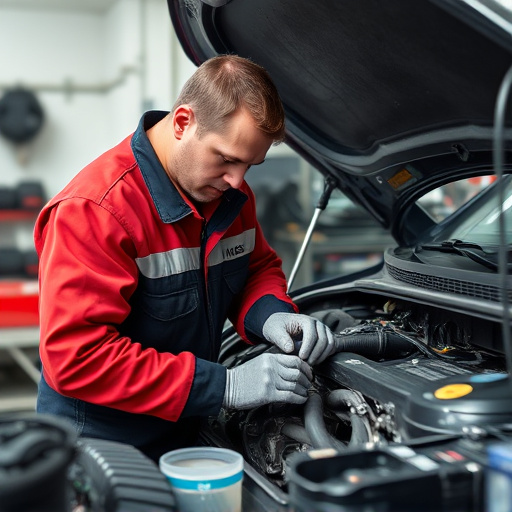 auto technician working