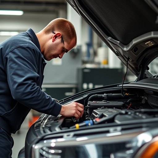 auto technician working