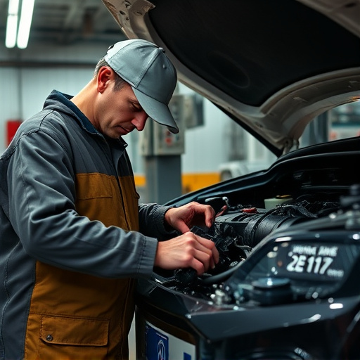 auto technician working