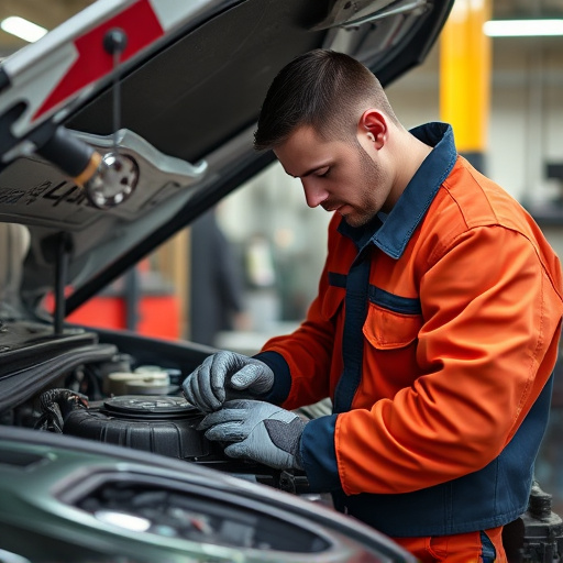 auto technician working