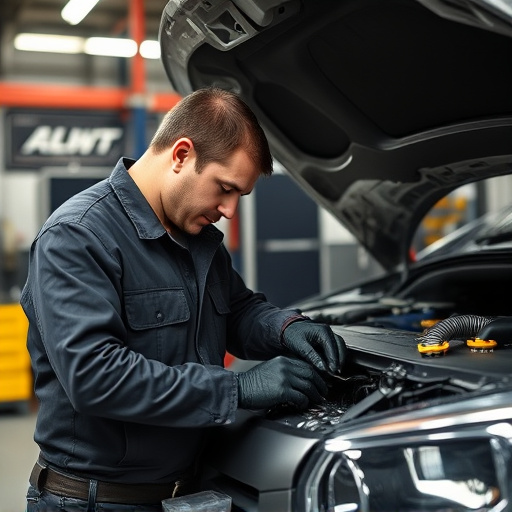 auto technician working