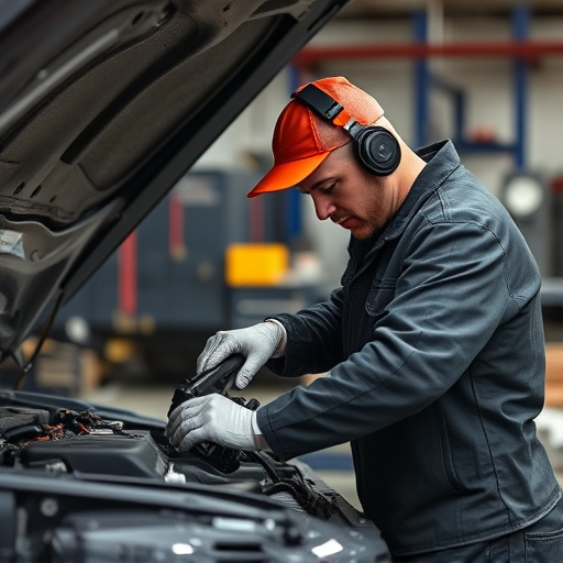 auto technician working