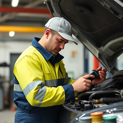 auto technician working