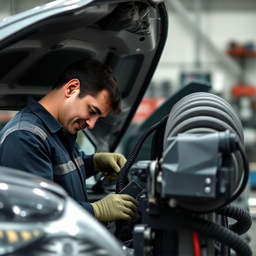 auto technician working
