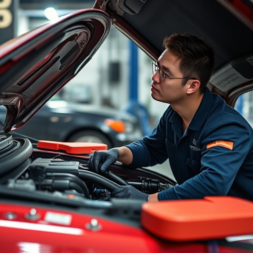 auto technician working