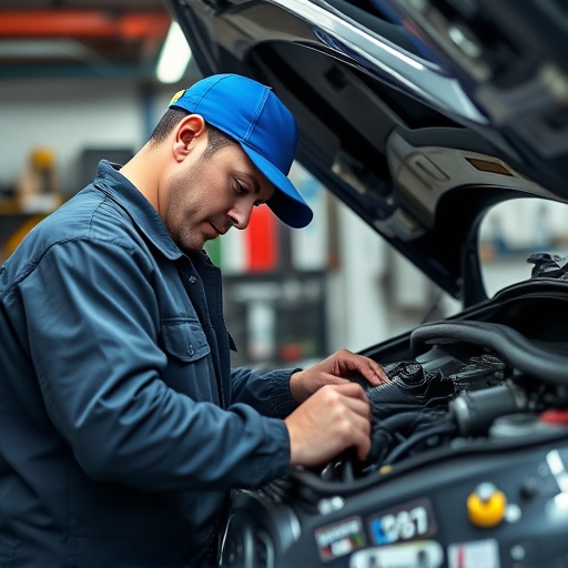 auto technician working