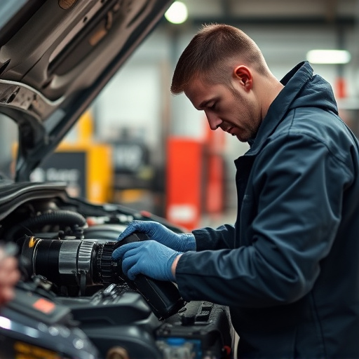auto technician working