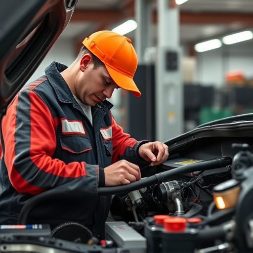 auto technician working