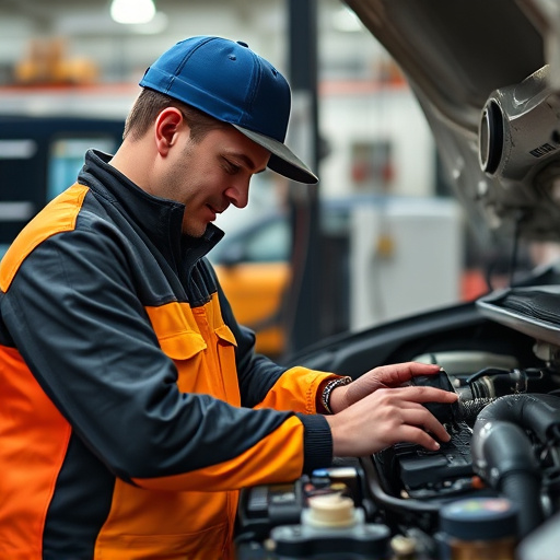 auto technician working