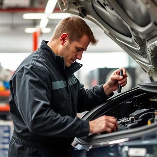 auto technician working