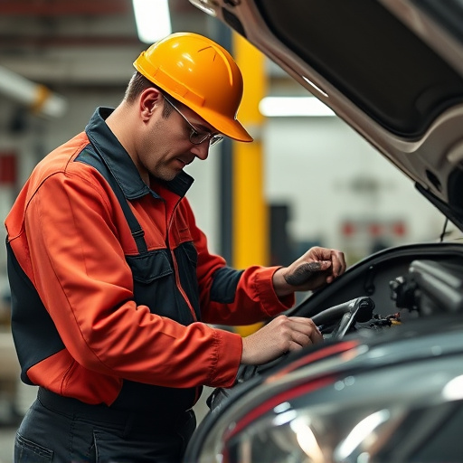 auto technician working