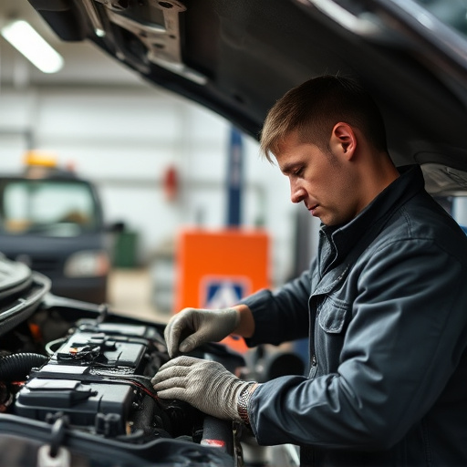auto technician working