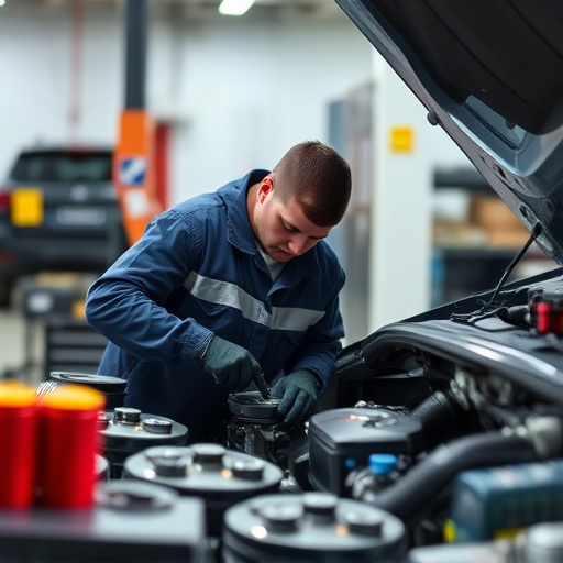 auto technician working
