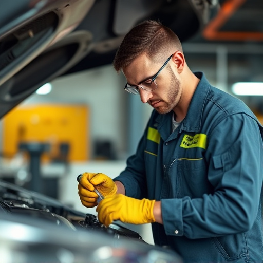 auto technician working