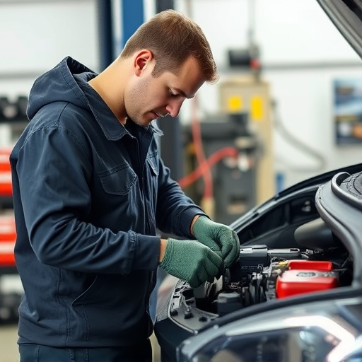 auto technician working