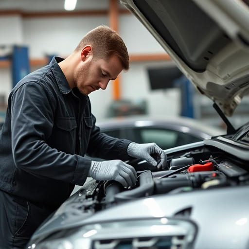 auto technician working