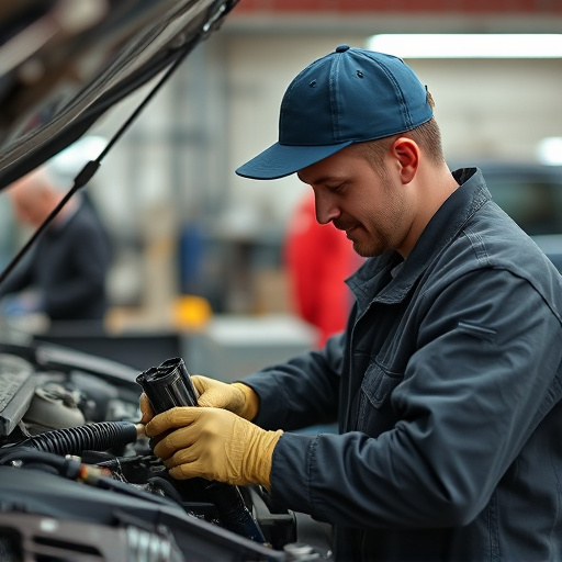 auto technician working