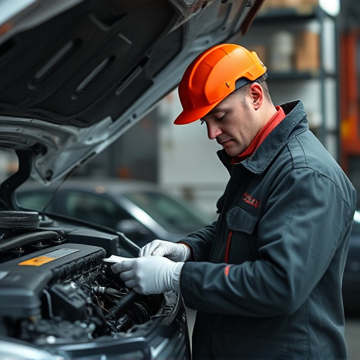 auto technician working