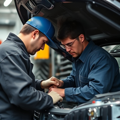 auto technician working