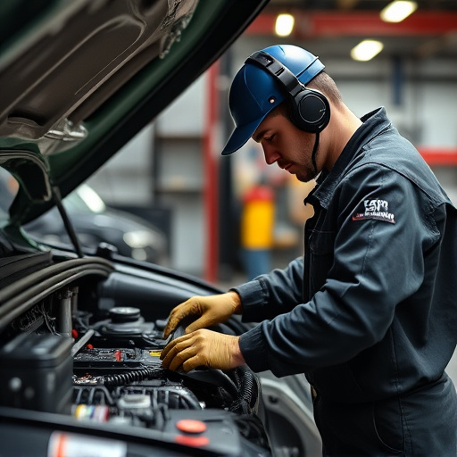 auto technician working