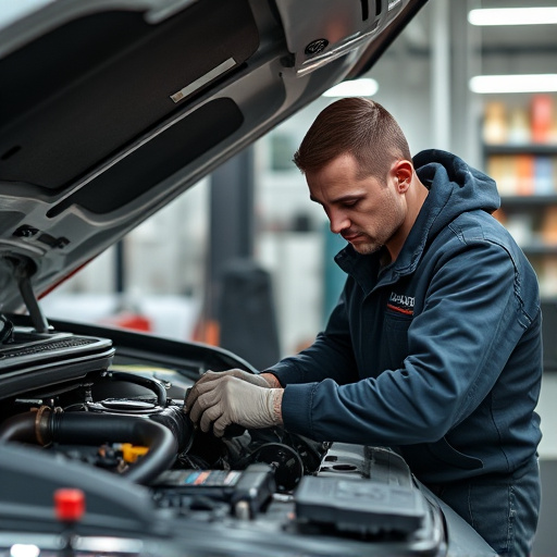 auto technician working