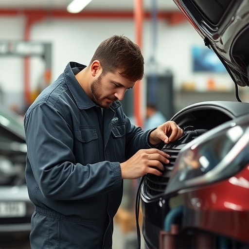 auto technician working