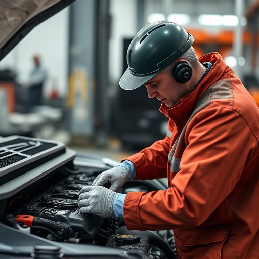 auto technician working