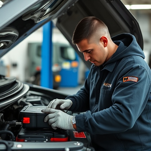 auto technician working