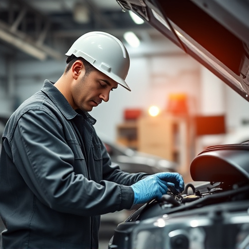 auto technician working