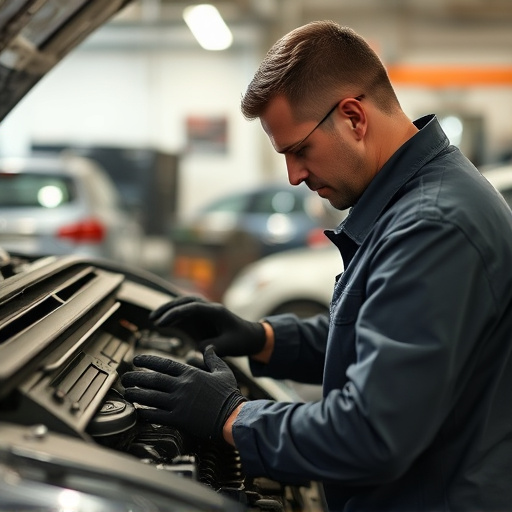 auto technician working