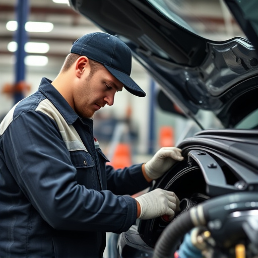 auto technician working
