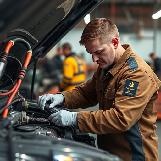 auto technician working