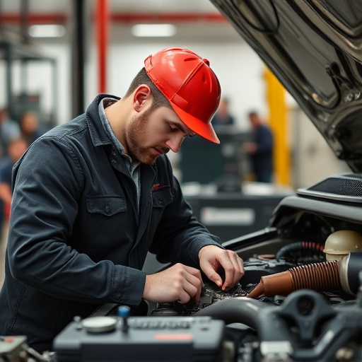 auto technician working