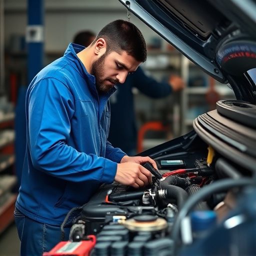 auto technician working