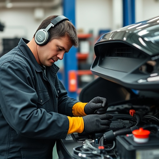 auto technician working