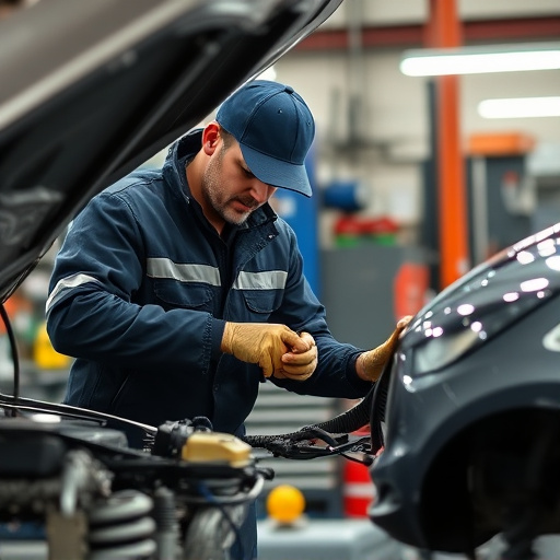 auto technician working