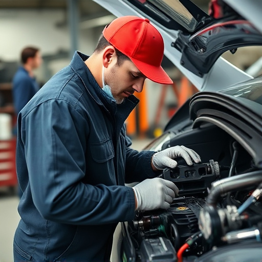 auto technician working