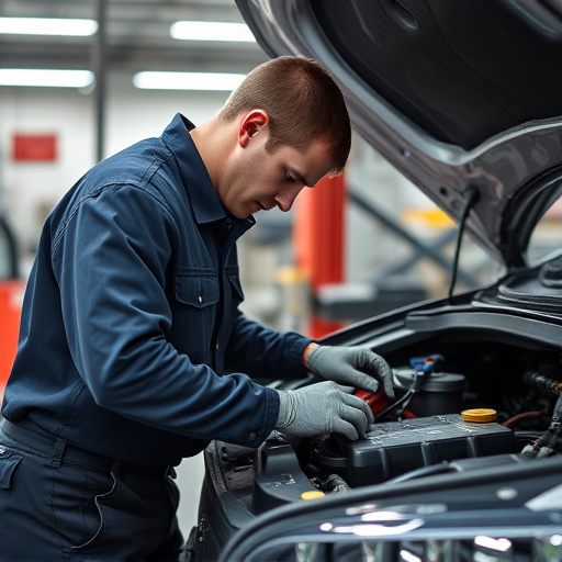 auto technician working