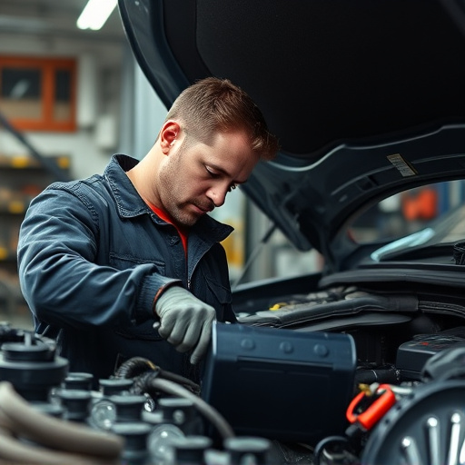 auto technician working