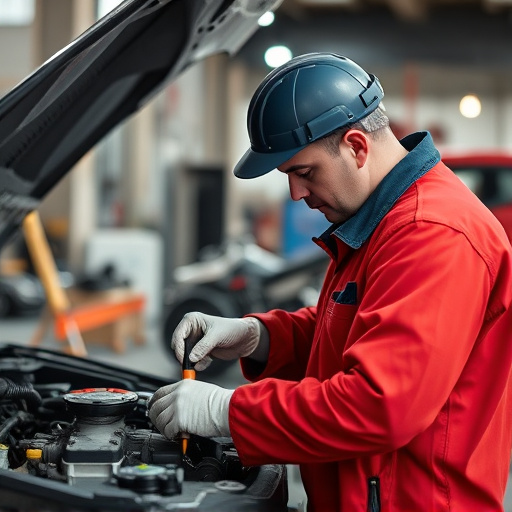 auto technician working