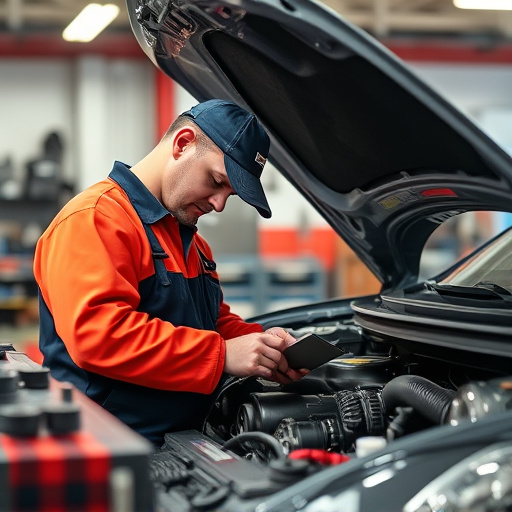 auto technician working