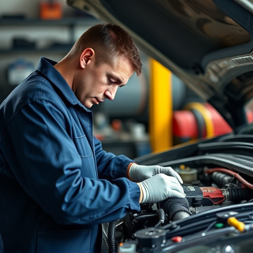 auto technician working