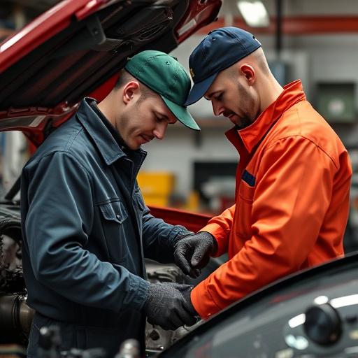 auto technician working