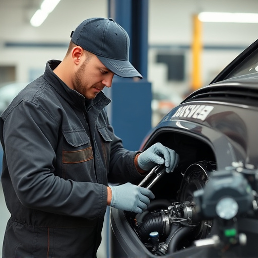 auto technician working