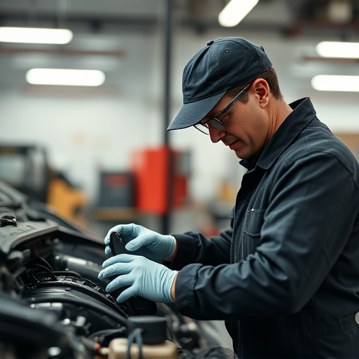 auto technician working
