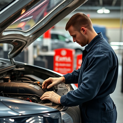 auto technician working