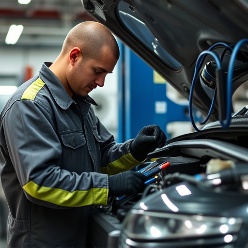 auto technician working