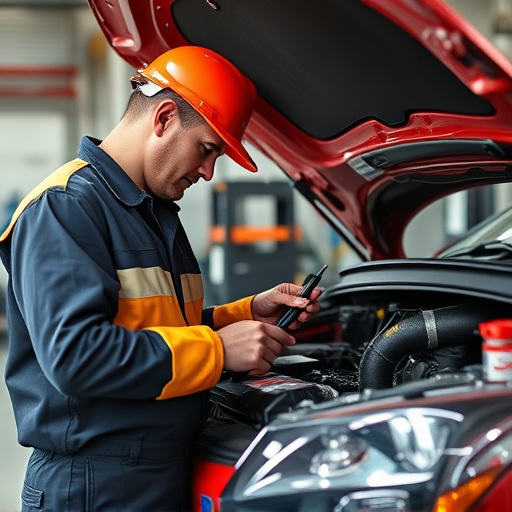auto technician working