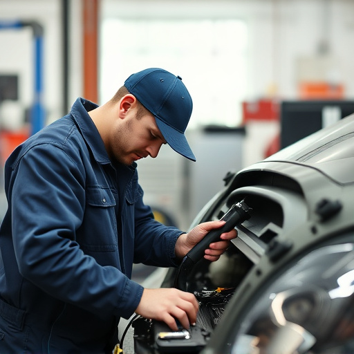 auto technician working