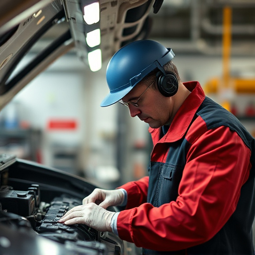 auto technician working